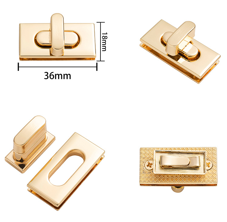 Custom Bag Metal Accessories Zinc Alloy Turn Lock